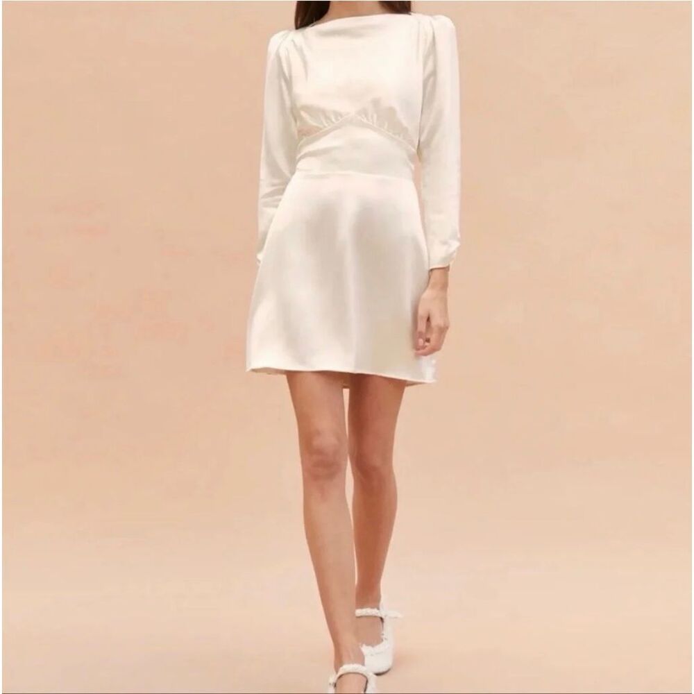 Reformation Rudi Silk Dress Size 4 - Picture 3 of 8